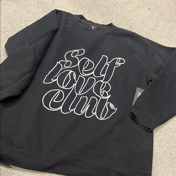 Brunette The Label Sweaters - brunette the label soster crew self love club black m/L